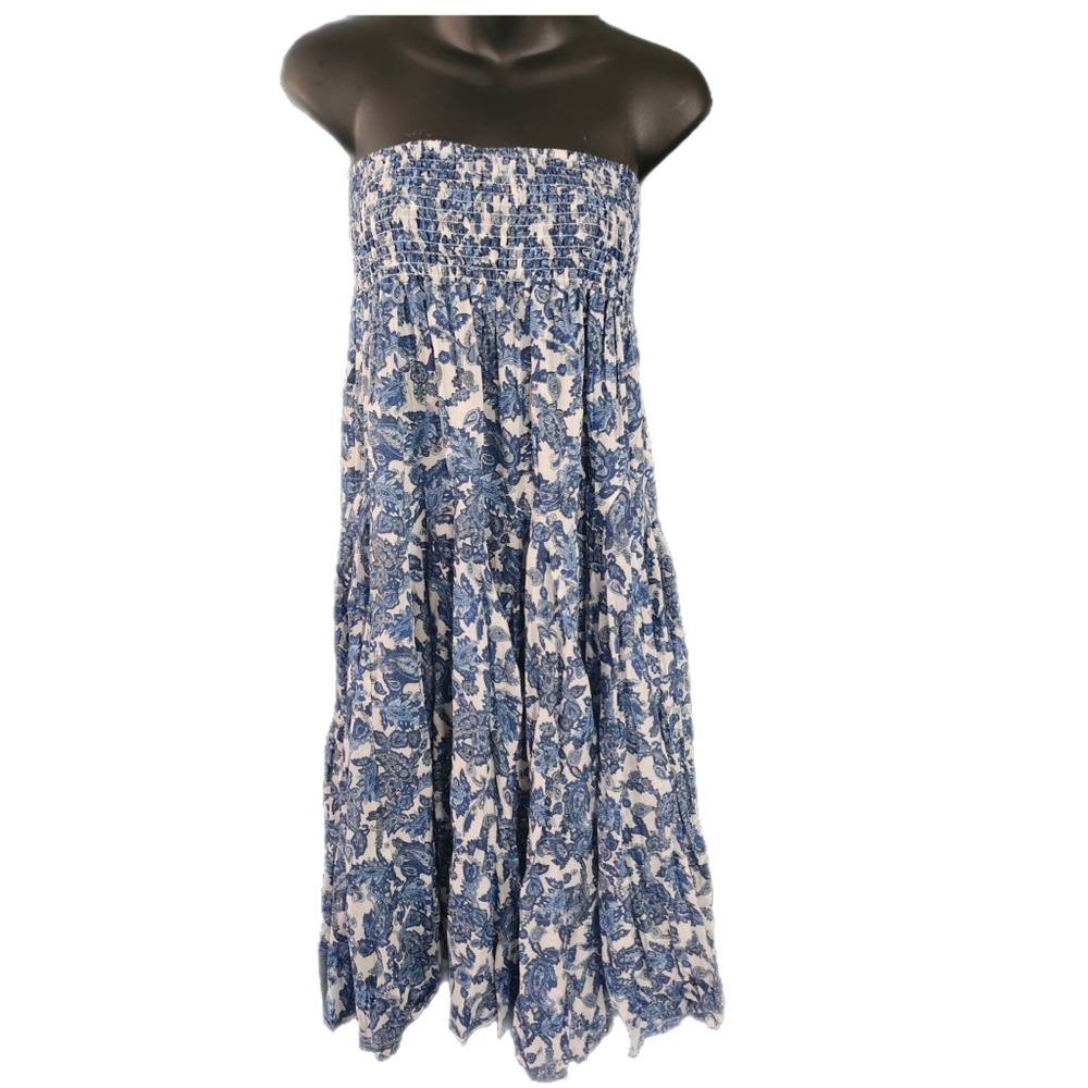 Philosophy republic clothing Paisley Print Strapless Sundress SIZE Large - Picture 2 of 4